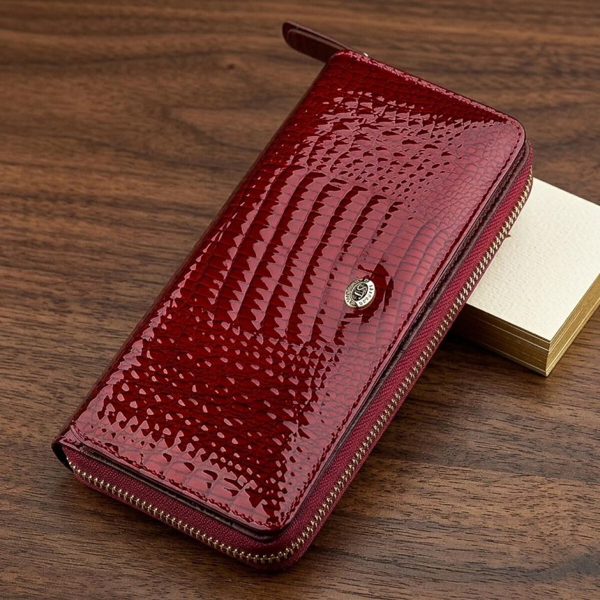 Кошелек женский ST Leather 18434 (S7001A) на молнии Бордовый