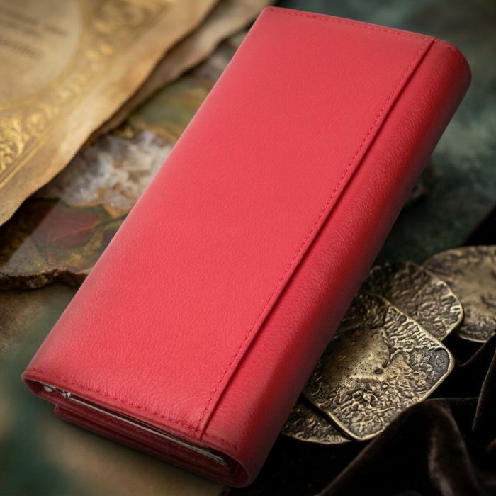 Классический женский кошелек из натуральной кожи ST Leather 22675 Красный