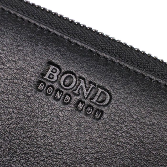 Стильный женский кошелек из натуральной гладкой кожи BOND 22054 Черный