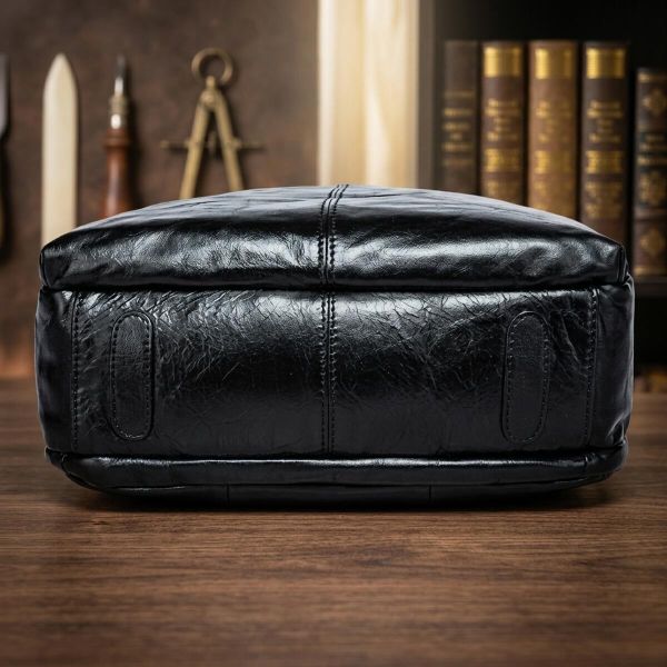 Рюкзак кожаный под ноутбук Vintage 14845 Черный