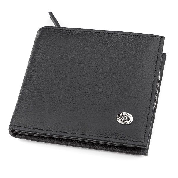 Мужской кошелек ST Leather 18343 (ST154) натуральная кожа Черный