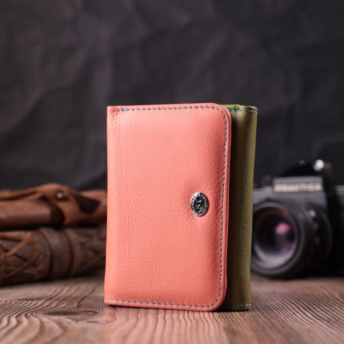 Кошелек для стильных девушек из натуральной кожи ST Leather 22494 Разноцветный