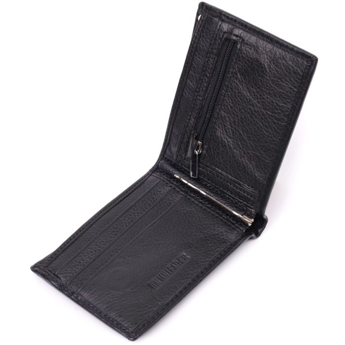 Кошелек-зажим из натуральной кожи ST Leather 22476 Черный