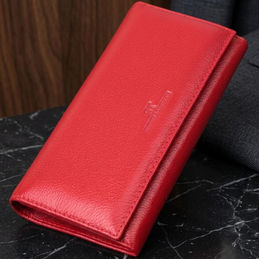 Отменный женский кошелек из натуральной кожи ST Leather 22524 Красный