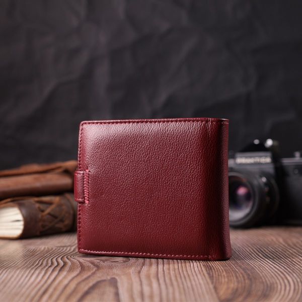 Женский практичный бумажник из натуральной кожи ST Leather 22554 Бордовый