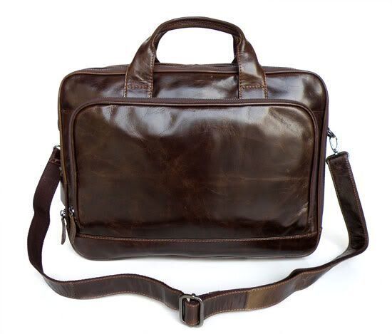 Кожаная сумка для ноутбука работы поездок и документов Vintage 14152 Коричневая
