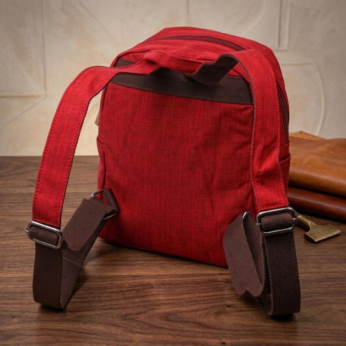 Стильный женский рюкзак из текстиля Vintage 22245 Бордовый
