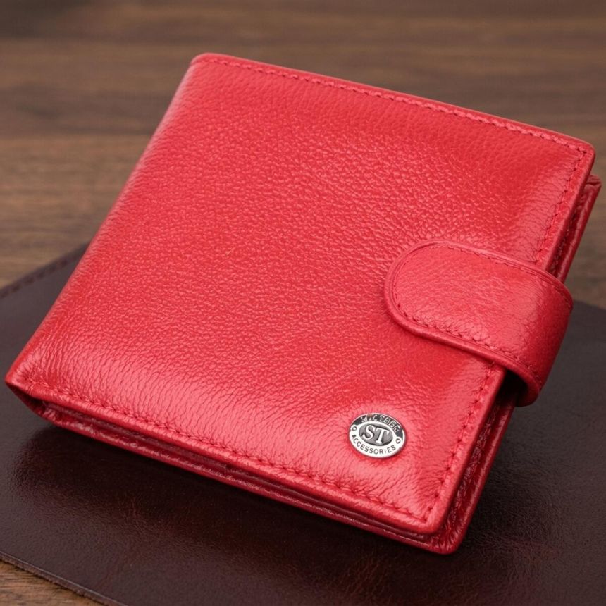 Женский трендовый бумажник из натуральной кожи ST Leather 22555 Красный