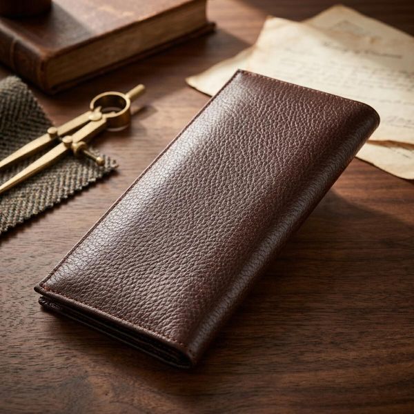 Классический мужской вертикальный бумажник из натуральной кожи CANPELLINI 21902 Коричневый