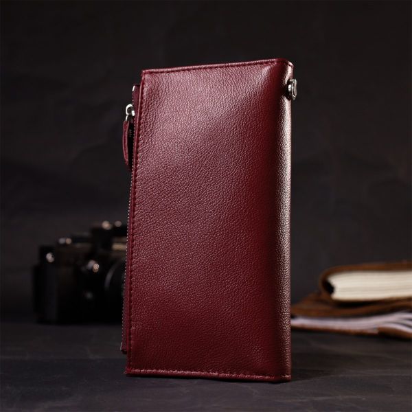 Стильный и яркий женский кошелек-клатч ST Leather 19433 Бордовый