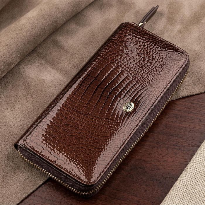 Кошелек женский ST Leather 18438 (S7001A) многофункциональный Коричневый