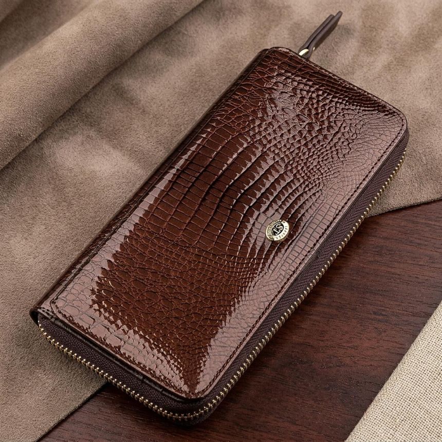 Кошелек женский ST Leather 18438 (S7001A) многофункциональный Коричневый