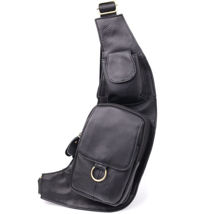 Сумка через плечо из натуральной кожи Vintage 22958 Черный