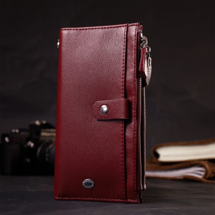 Стильный и яркий женский кошелек-клатч ST Leather 19433 Бордовый