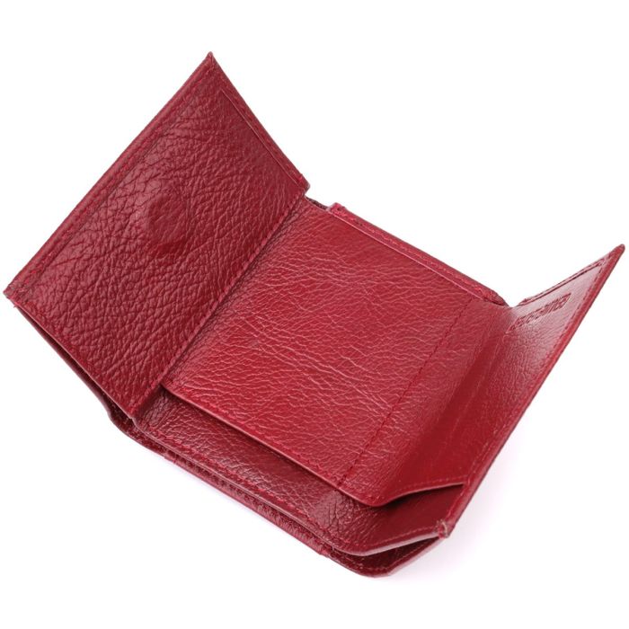 Миниатюрный женский кошелек из натуральной кожи ST Leather 23082 Бордовый