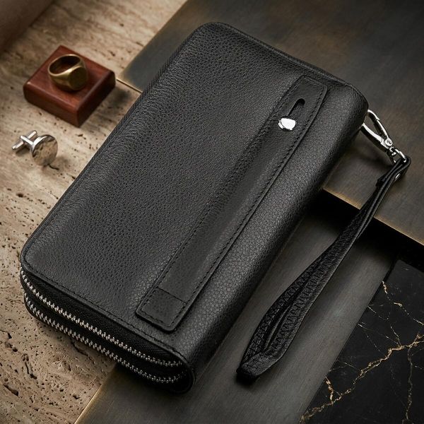 Мужской кошелек ST Leather 18451 (ST127) натуральная кожа Черный