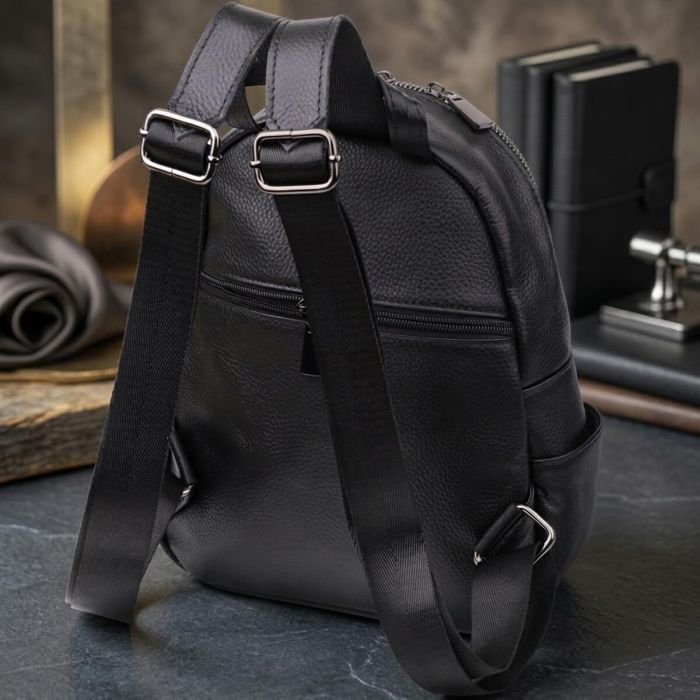 Женский рюкзак из натуральной кожи Vintage 23062 Черный