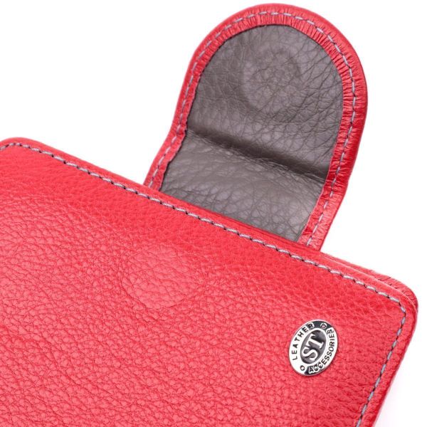 Кожаный яркий кошелек с монетницей для женщин ST Leather 19453 Красный