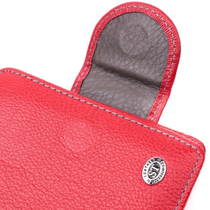 Кожаный яркий кошелек с монетницей для женщин ST Leather 19453 Красный