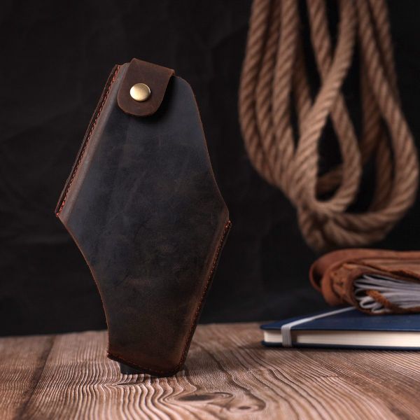 Оригинальный чехол для телефона из натуральной винтажной кожи Vintage sale_15058 Коричневый