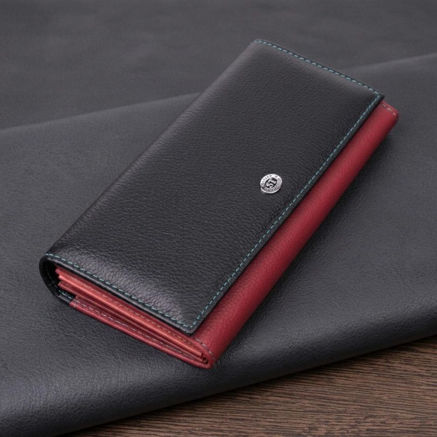 Вместительный кошелек для прекрасных женщин из натуральной кожи ST Leather 22517 Разноцветный