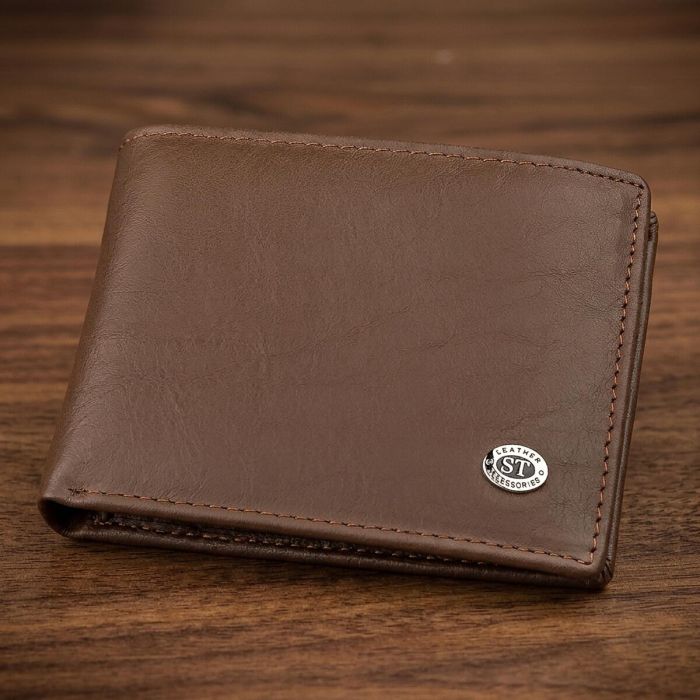 Мужской кошелек ST Leather 18353 (ST-1) НОВИНКА Коричневый