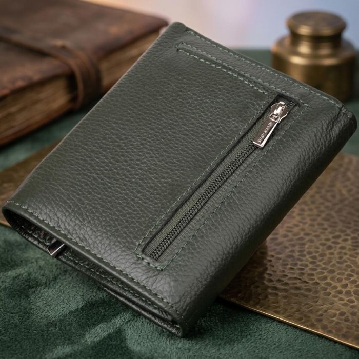Женский кошелек среднего размера из натуральной кожи ST Leather 23074 Зеленый