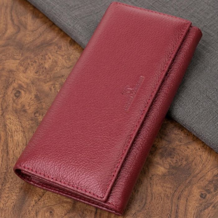 Женский оригинальный кошелек из натуральной кожи ST Leather 22522 Бордовый