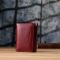 Компактный кошелек удобного формата из натуральной кожи ST Leather 23077 Бордовый