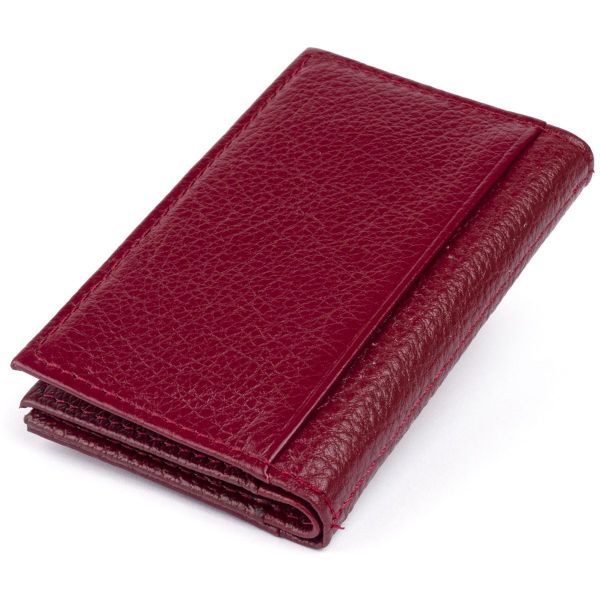 Визитница-книжка ST Leather 19218 Бордовая