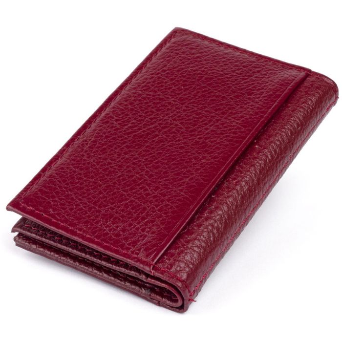Визитница-книжка ST Leather 19218 Бордовая