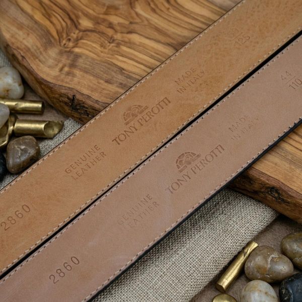 Мужской ремень из натуральной кожи Tony Perotti 2860 nero (90341) Черный