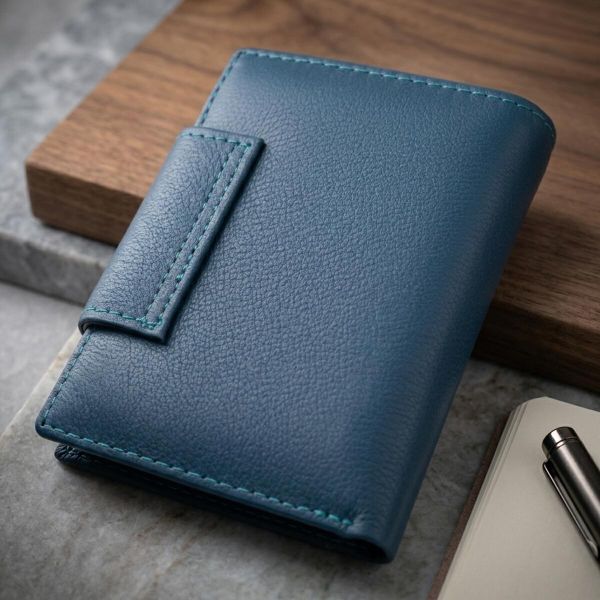 Портмоне для женщин с оригинальной монетницей из натуральной кожи ST Leather 19450 Бирюзовый