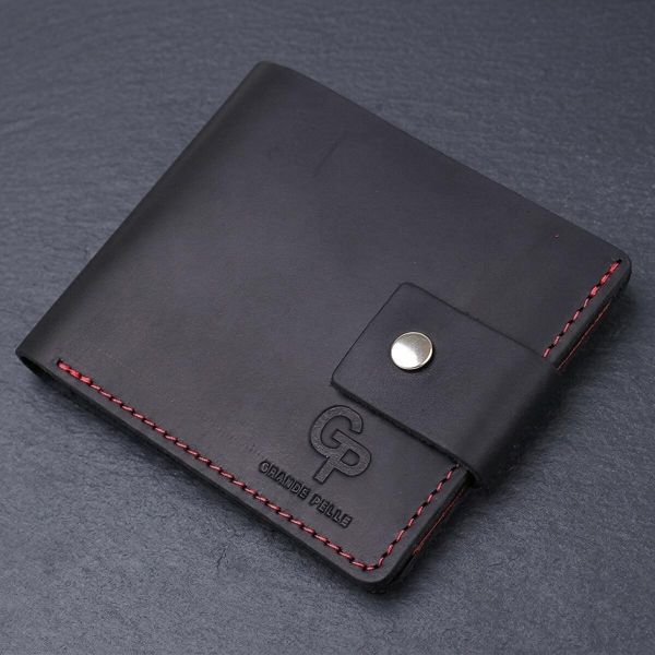 Кожаное матовое портмоне унисекс GRANDE PELLE 11542 Черный