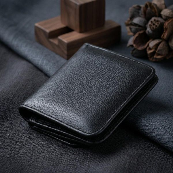 Маленький кошелек на кнопке женский ST Leather 19232 Черный