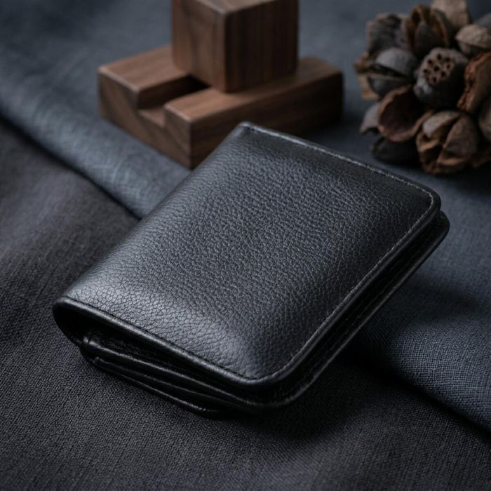 Маленький кошелек на кнопке женский ST Leather 19232 Черный