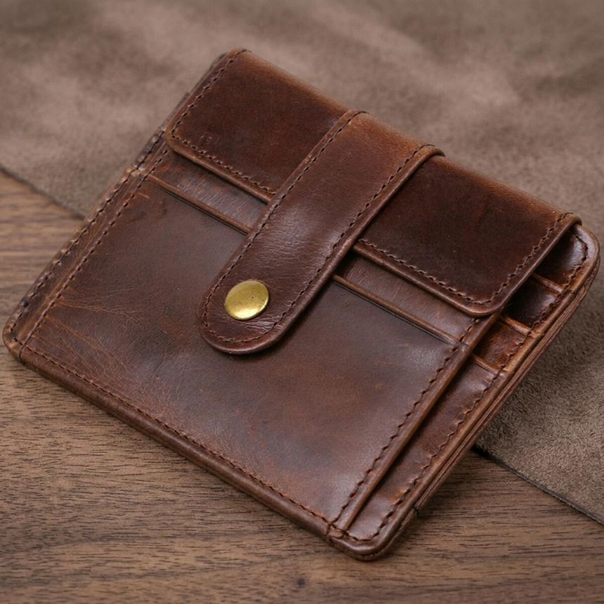 Кожаный мужской кошелек Vintage 20485 Коричневый