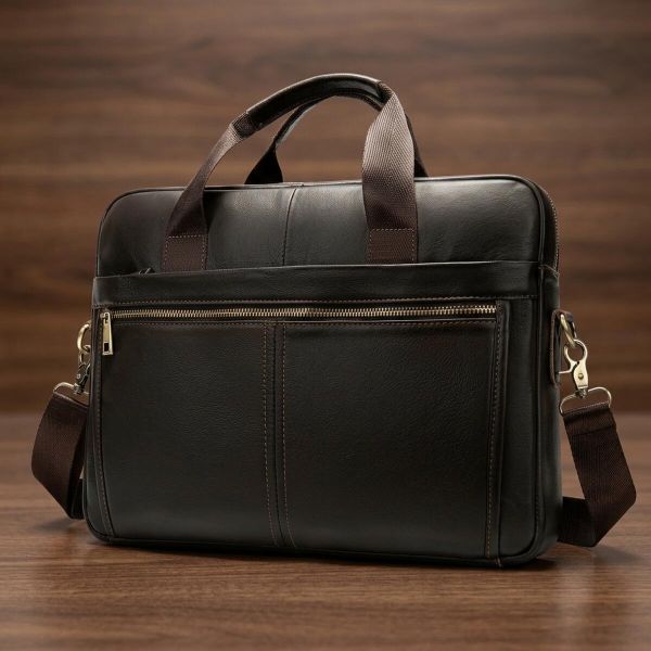 Сумка мужская под ноутбук Vintage 14670 Коричневая