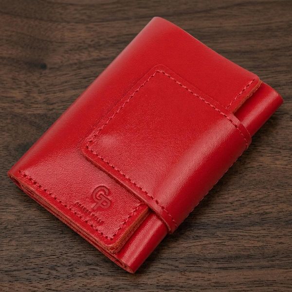 Компактное женское портмоне в три сложения GRANDE PELLE 11549 Красный