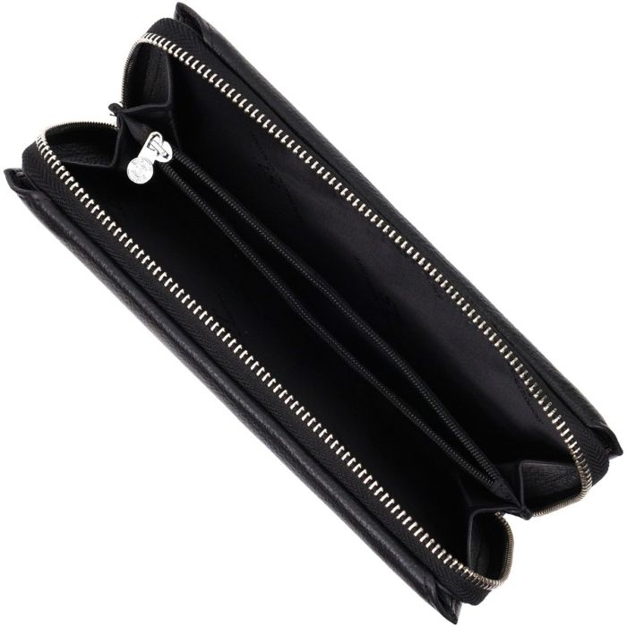 Кошелек клатч унисекс из натуральной кожи для карт и купюр ST Leather 19432 Черный