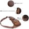 Мужская сумка через плечо из гладкой натуральной кожи Vintage 22965 Коричневый