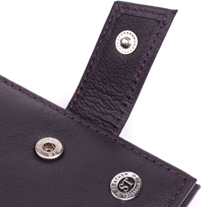 Компактный женский кошелек из натуральной кожи ST Leather 22855 Коричневый