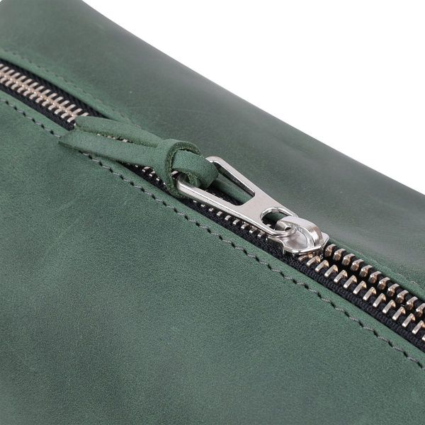 Кожаная косметичка унисекс GRANDE PELLE 11573 Зеленый