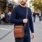 Удобный мужской мессенджер из натуральной кожи Vintage 21951 Светло-коричневый