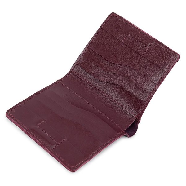 Кожаное женское портмоне GRANDE PELLE 11518 Бордовый