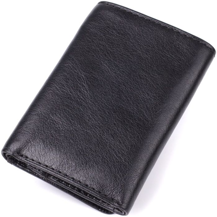 Компактный женский кошелек из глянцевой натуральной кожи Tony Perotti 20886_1 (1263 nero) Черный