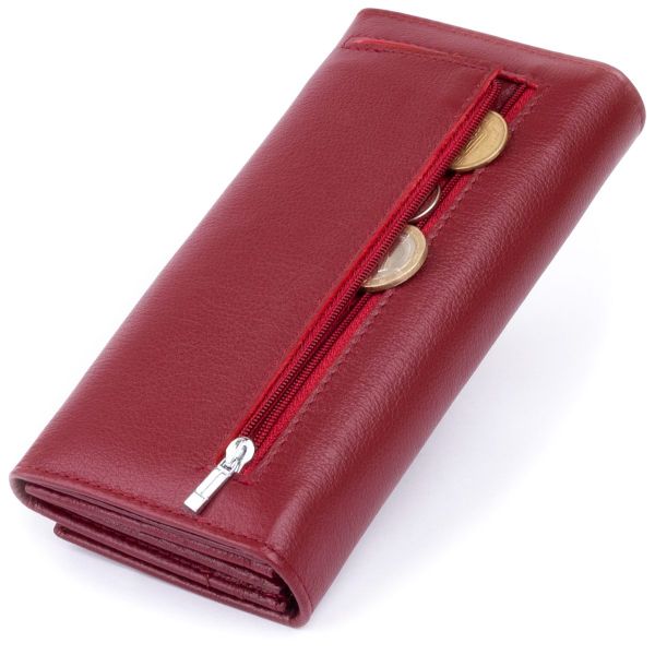 Кошелек на магнитах с клапаном женский ST Leather 19244 Бордовый