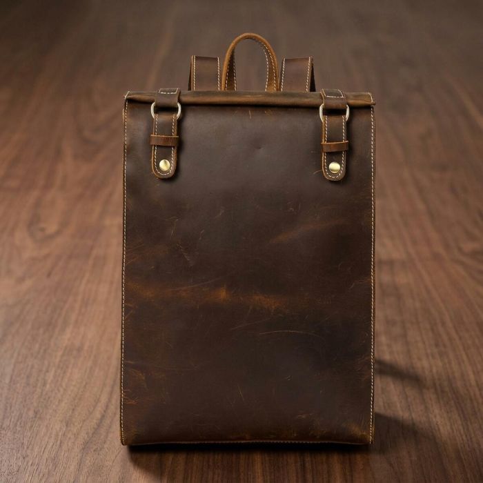 Рюкзак шкіряний дорожній Vintage 14796 Коричневий