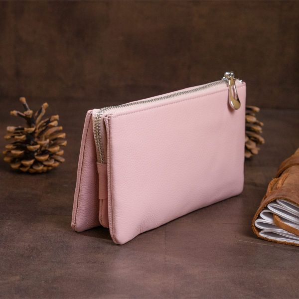Вместительный клатч на два отделения женский ST Leather 19250 Розовый