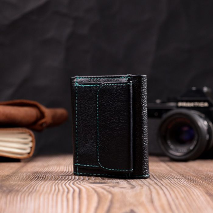 Женский небольшой кошелек из натуральной кожи ST Leather 19504 Черный